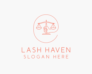 Hand Law Scale  logo design