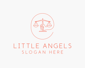 Hand Law Scale  logo design