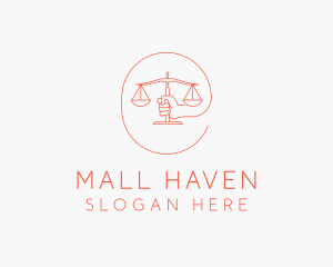 Hand Law Scale  logo design