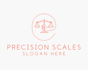 Hand Law Scale  logo design