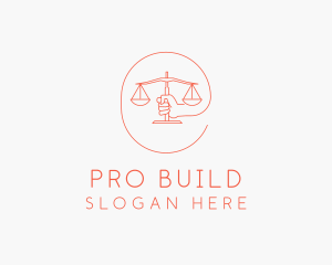 Hand Law Scale  logo design