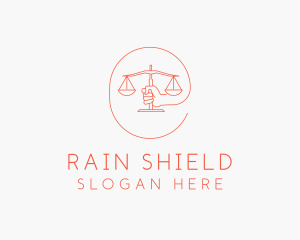 Hand Law Scale  logo design