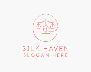 Hand Law Scale  logo design