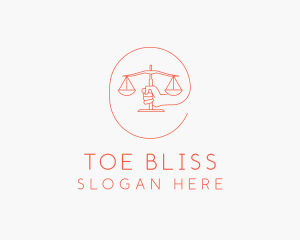 Hand Law Scale  logo design