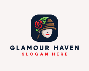 Rose Hat Fashion logo design