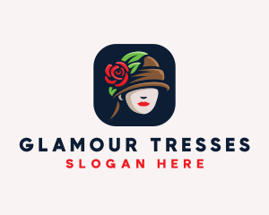 Rose Hat Fashion logo design