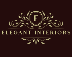 Luxury Ornament Shield logo design