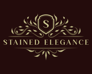 Luxury Ornament Shield logo design