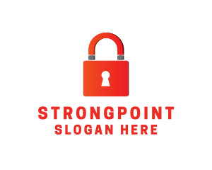 Magnet Lock Security Logo