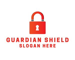 Secure - Magnet Lock Security logo design