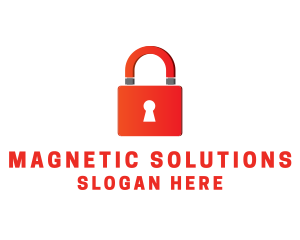 Magnetic - Magnet Lock Security logo design