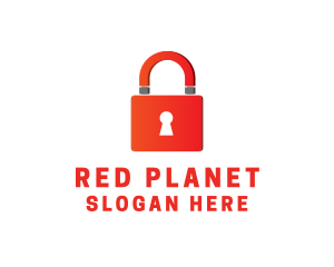 Magnet Lock Security logo design