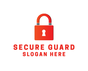 Magnet Lock Security logo design