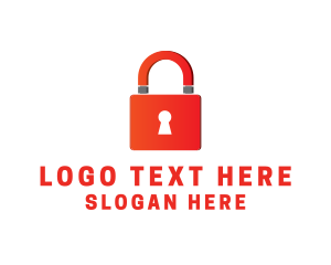 Private - Magnet Lock Security logo design