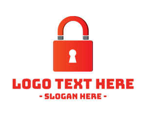 Secure - Magnet Lock Security logo design