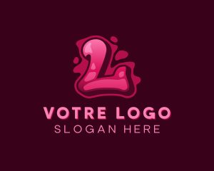 Vlogger - Fun Graffiti Letter L logo design