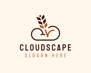 Brown Arrow Cloud logo design