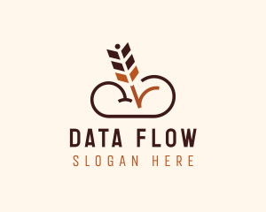 Brown Arrow Cloud logo design