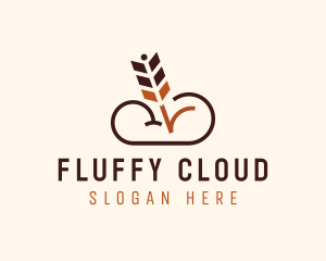 Brown Arrow Cloud logo design