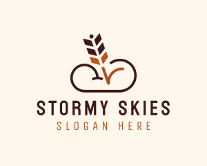 Brown Arrow Cloud logo design