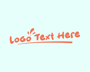 Cute Kindergarten Handwriting Logo