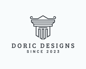 Doric - Realty Pillar Column logo design