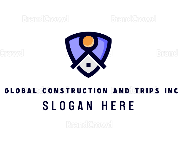 Roofing Home Construction Logo