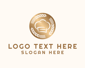 High End - Gold Chef Medal logo design