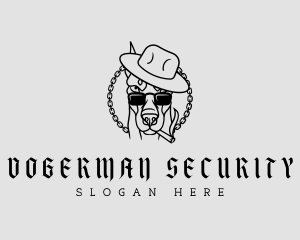 Mafia Doberman Dog logo design
