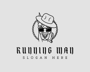 Smoking - Mafia Doberman Dog logo design