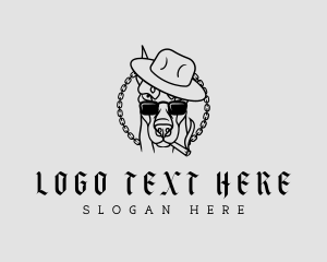 Cigar - Mafia Doberman Dog logo design