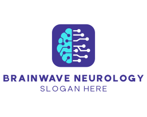 Neurology - Brain Circuit Technology logo design