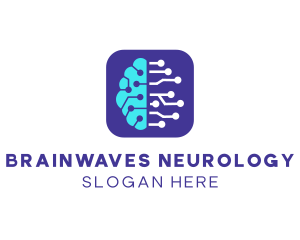 Neurology - Brain Circuit Technology logo design
