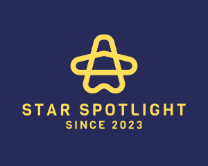 Star Airplane Outline logo design