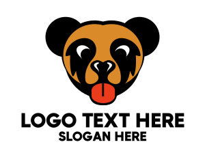 Tongue - Cute Bear Cub logo design