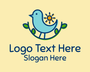Learning - Sun Dove Tree Branch logo design