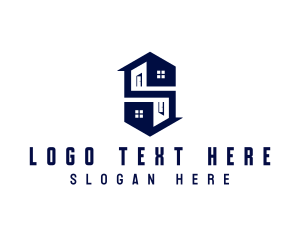 House Real Estate Letter S Logo