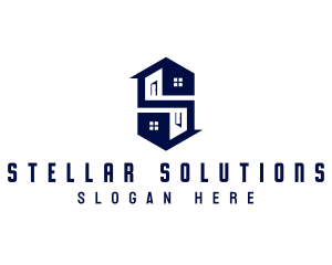 House Real Estate Letter S logo design