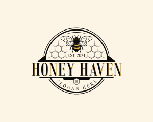 Natural Beehive Bee logo design