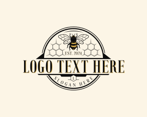 Natural Beehive Bee Logo