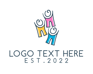 Kindergarten - Kindergarten Children Playground logo design