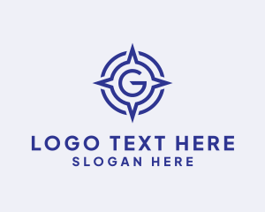 Direction - Compass Letter G Star logo design