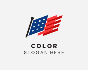 Patriotism - American National Flag logo design