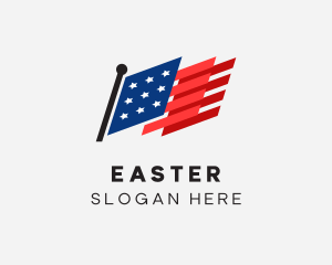 American National Flag logo design