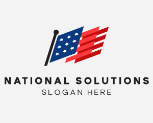 National - American National Flag logo design