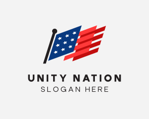 Nation - American National Flag logo design
