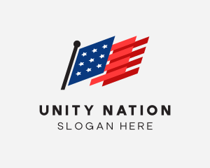 American National Flag logo design