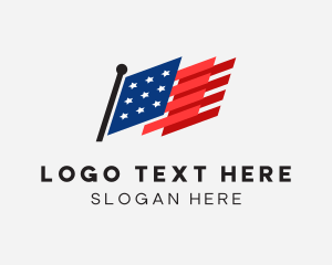 American - American National Flag logo design