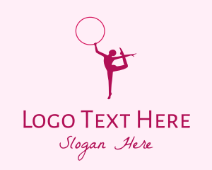 Gym - Ring Gymnast Silhouette logo design