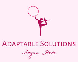 Flexible - Ring Gymnast Silhouette logo design